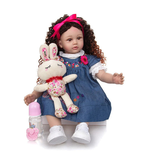 New Design Density Curls As Princess Reborn Baby Dolls Lifelike 60 CM Toddler!!!