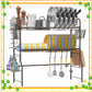 $13 off online!!! Over The Sink Dish Drying Rack, 2 Tier Stainless Steel Large Sink Dish Rack