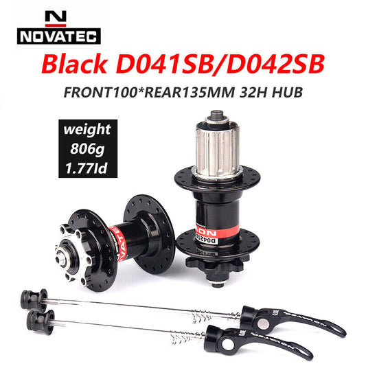 Novatec D041SB/D042SB Hub 32 Hole Qucik Release Hub Front 100mm/Rear 135mm