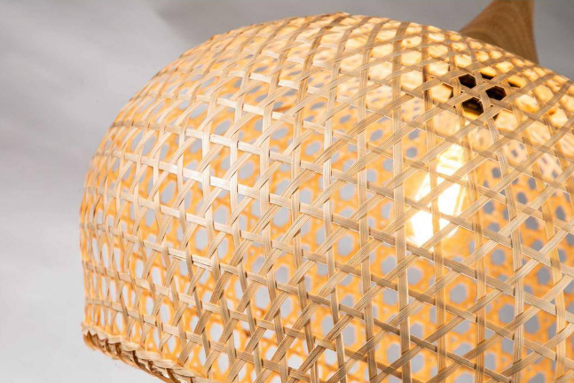 55% off Home Depot!!! Lily 1-Light Beige Pendant Design Pendant Light with Rattan Shade