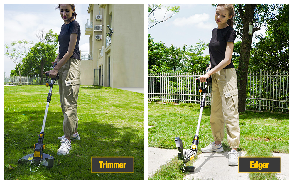 60% off!!! NaTiddy Cordless String Trimmer,12 Inch 4.0Ah Battery Powered Weed Wacker 20v Electric Weed Eater, 2 in1 Battery Weed Trimmer Edger Lightweight Grass Trimmer for Home Garden, Lawn, Yard, Trimming