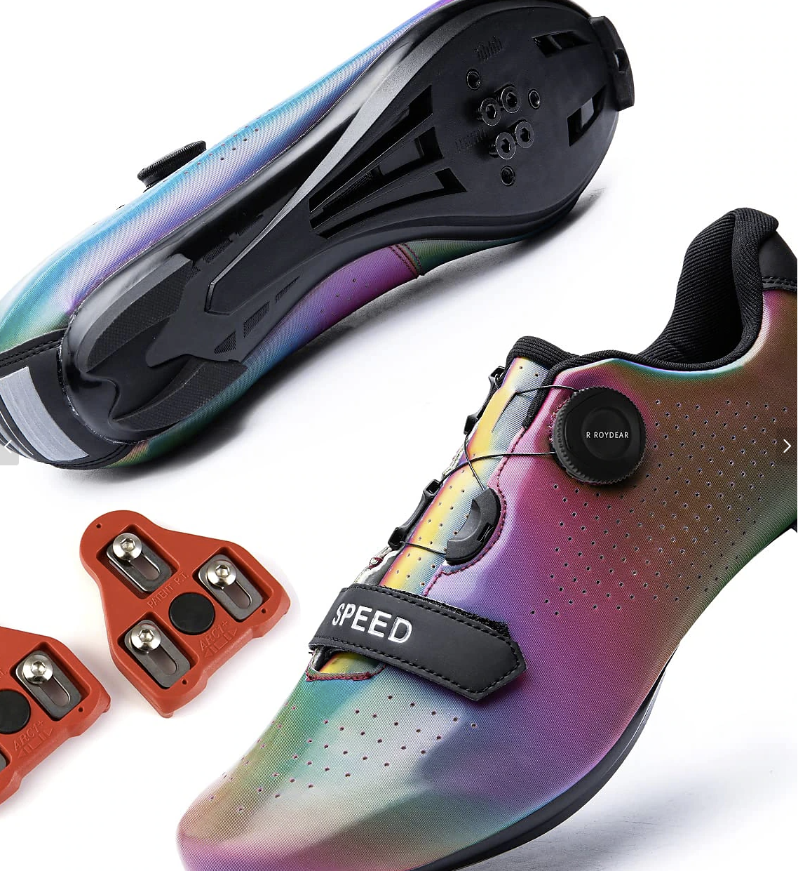 Chameleon color-changing mtb road cycling shoes with shimano spd-sl cleats