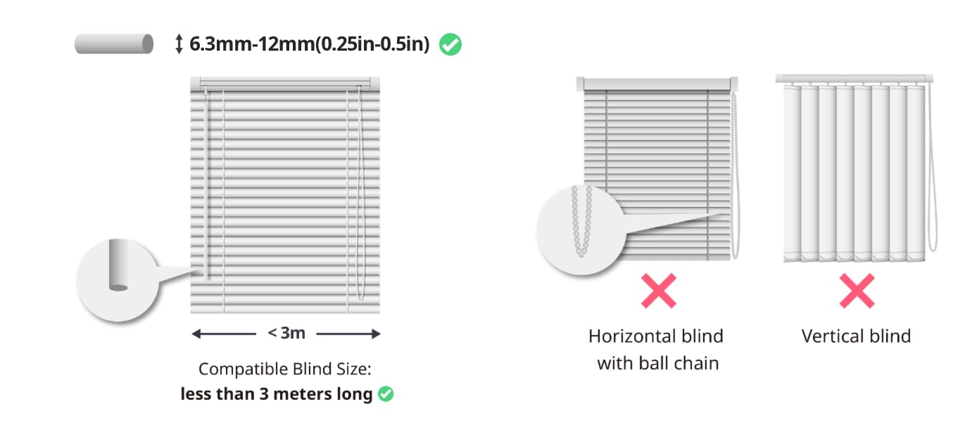 SwitchBot Blind Tilt Motorized Blinds - Smart Electric Blinds with Bluetooth Remote Control, Solar Powered, Light Sensing Control, Add Hub to Make it Compatible with Alexa & Google Home