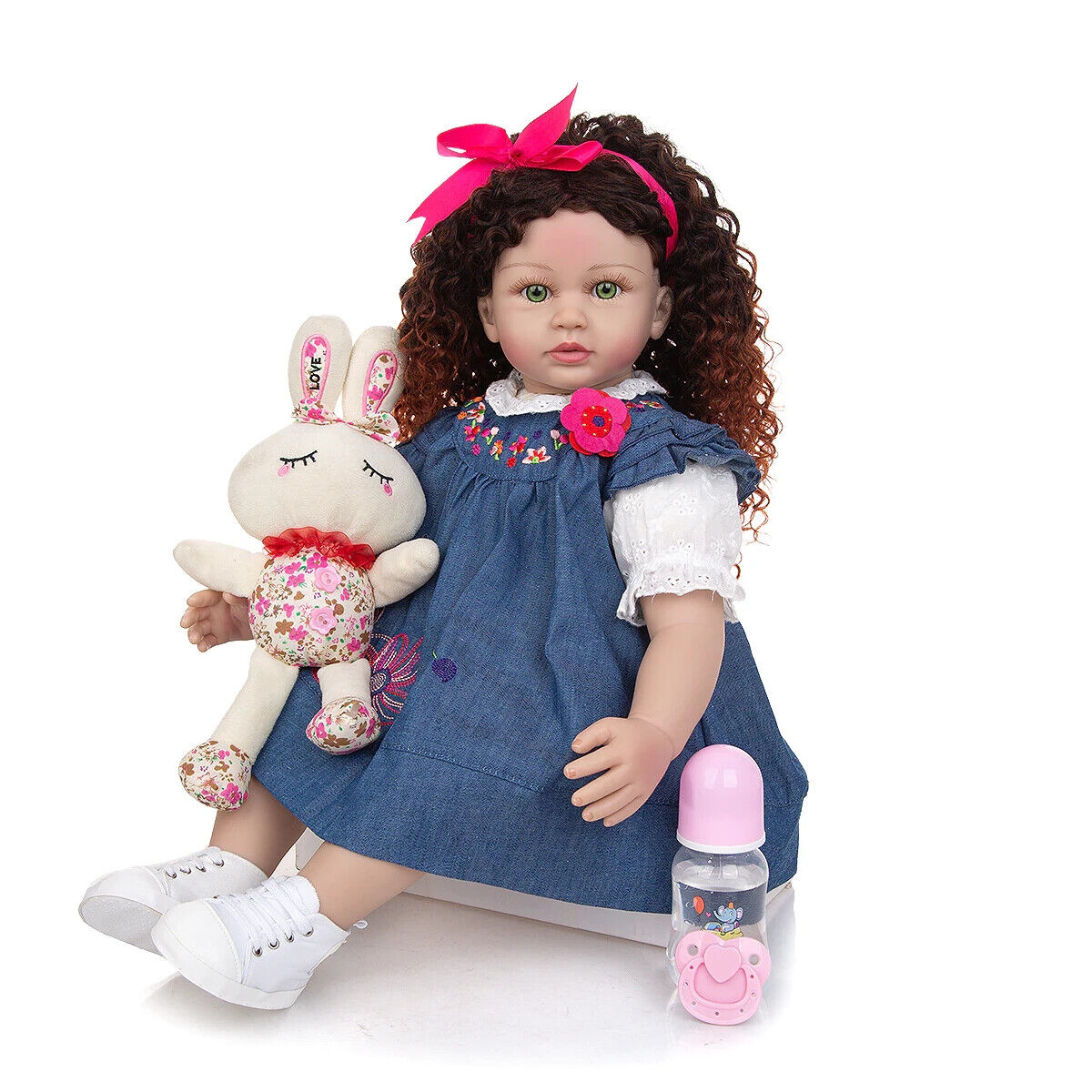 New Design Density Curls As Princess Reborn Baby Dolls Lifelike 60 CM Toddler!!!