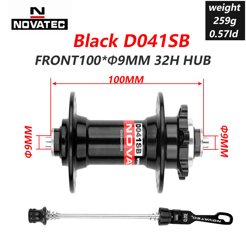 Novatec D041SB/D042SB Hub 32 Hole Qucik Release Hub Front 100mm/Rear 135mm