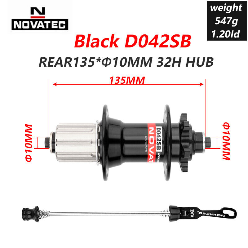 Novatec D041SB/D042SB Hub 32 Hole Qucik Release Hub Front 100mm/Rear 135mm