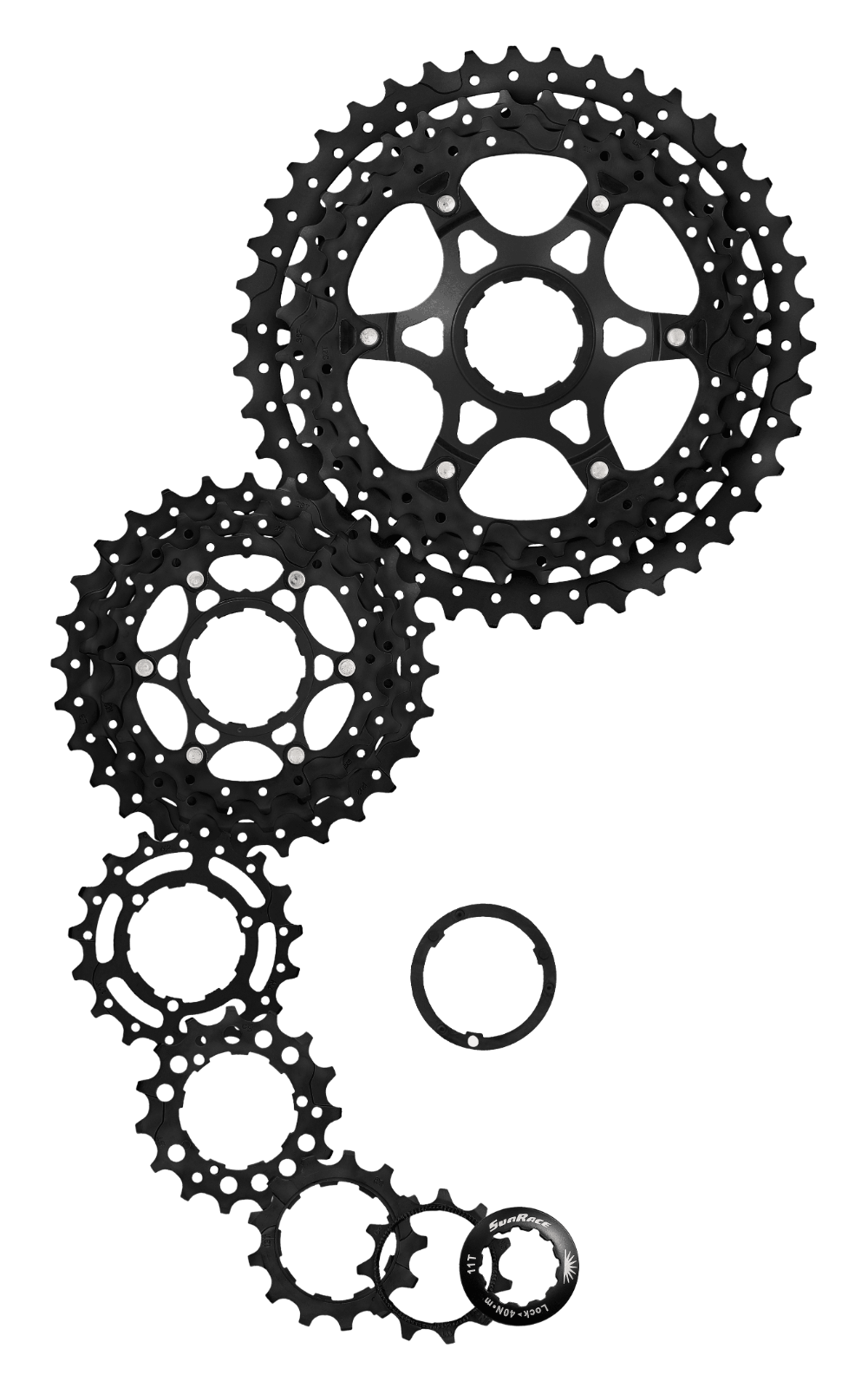 SunRace 10 speed 11-46t Cassette CSMS3 TAZ - Black Free shipping in US