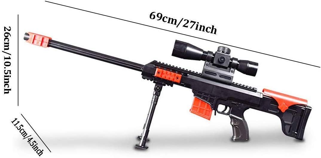 Toy Gun, Military Combat Barrett Sniper Rifle, Children Outdoor CS Soft Bullet Toy Sniper Rifle