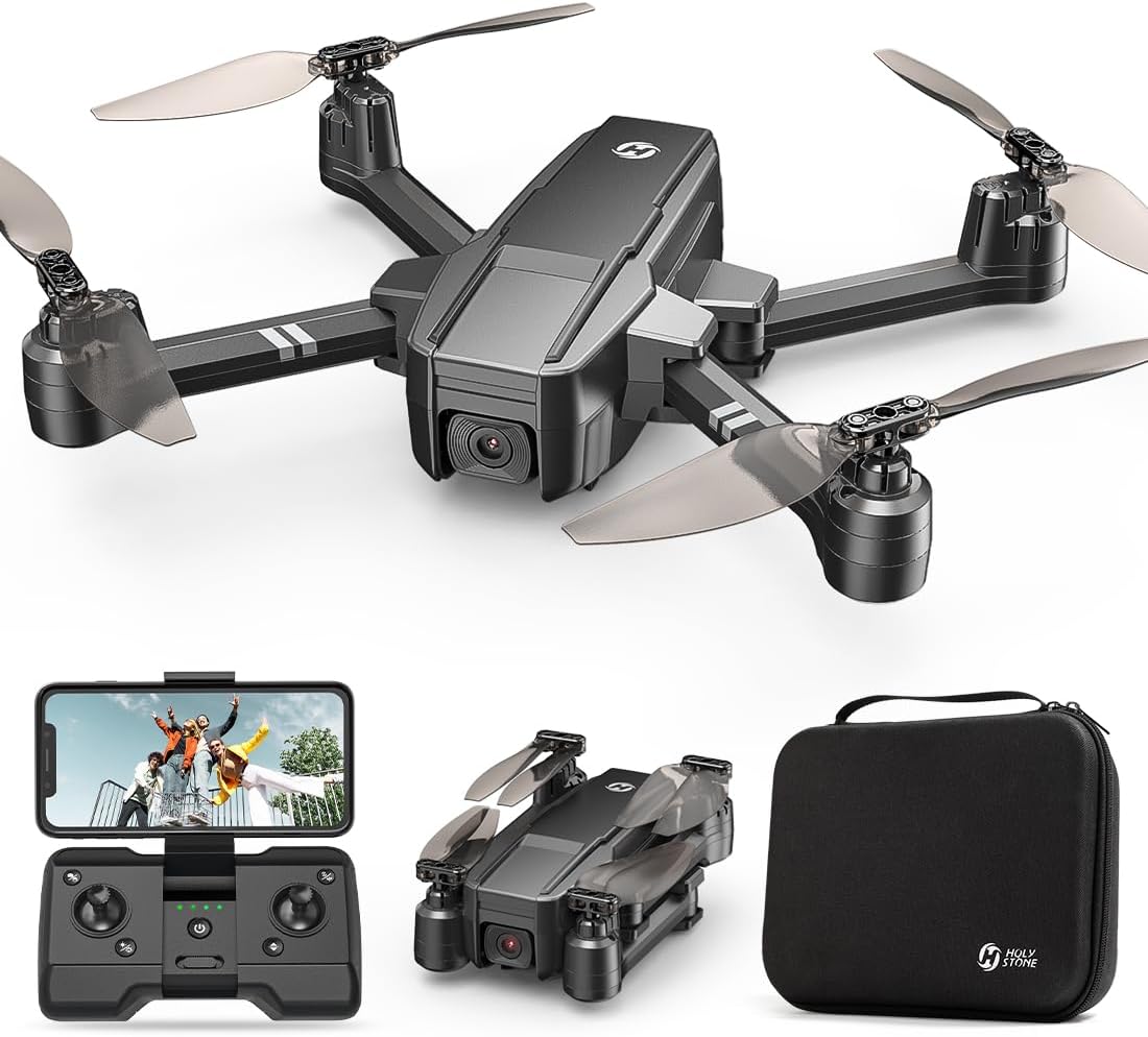 $30 0ff!!! Holy Stone HS440 Foldable FPV Drone with 1080P WiFi Camera for Adult Beginners and Kids; Voice Gesture Control RC Quadcopter with Modular Battery for long flight time, Auto Hover, Carrying Case