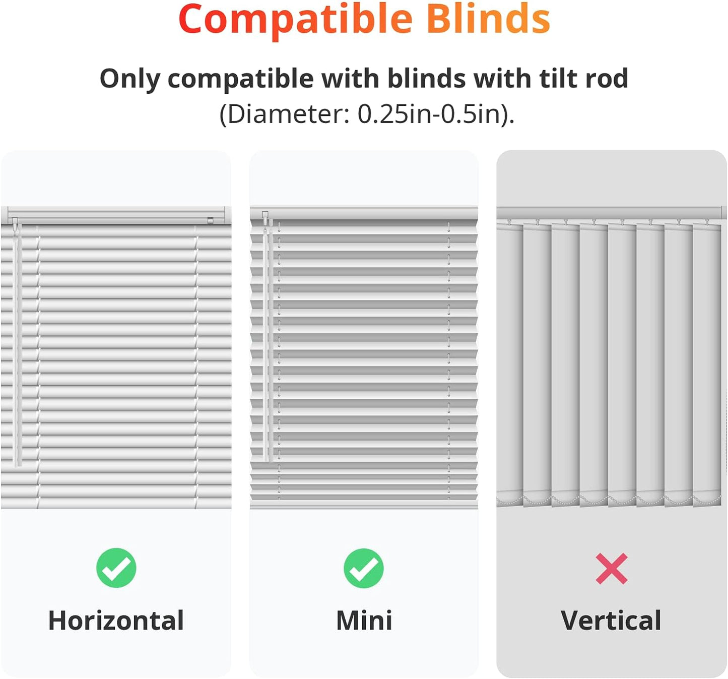 SwitchBot Blind Tilt Motorized Blinds - Smart Electric Blinds with Bluetooth Remote Control, Solar Powered, Light Sensing Control, Add Hub to Make it Compatible with Alexa & Google Home