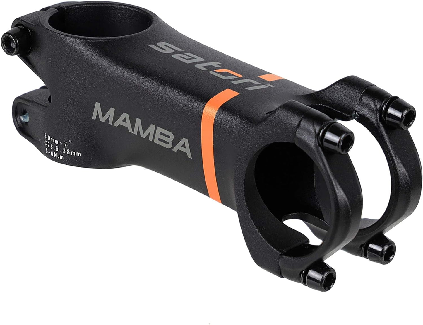 Satori Mamba Bike Bicycle Stem - 7 Degree Professional Level 3D Forged Alloy Road Mountain Bike Lightweight Handlebar Stem 31.8mm Clamp - Compatible with 1-1/8 Fork Steerer Tube 100mm