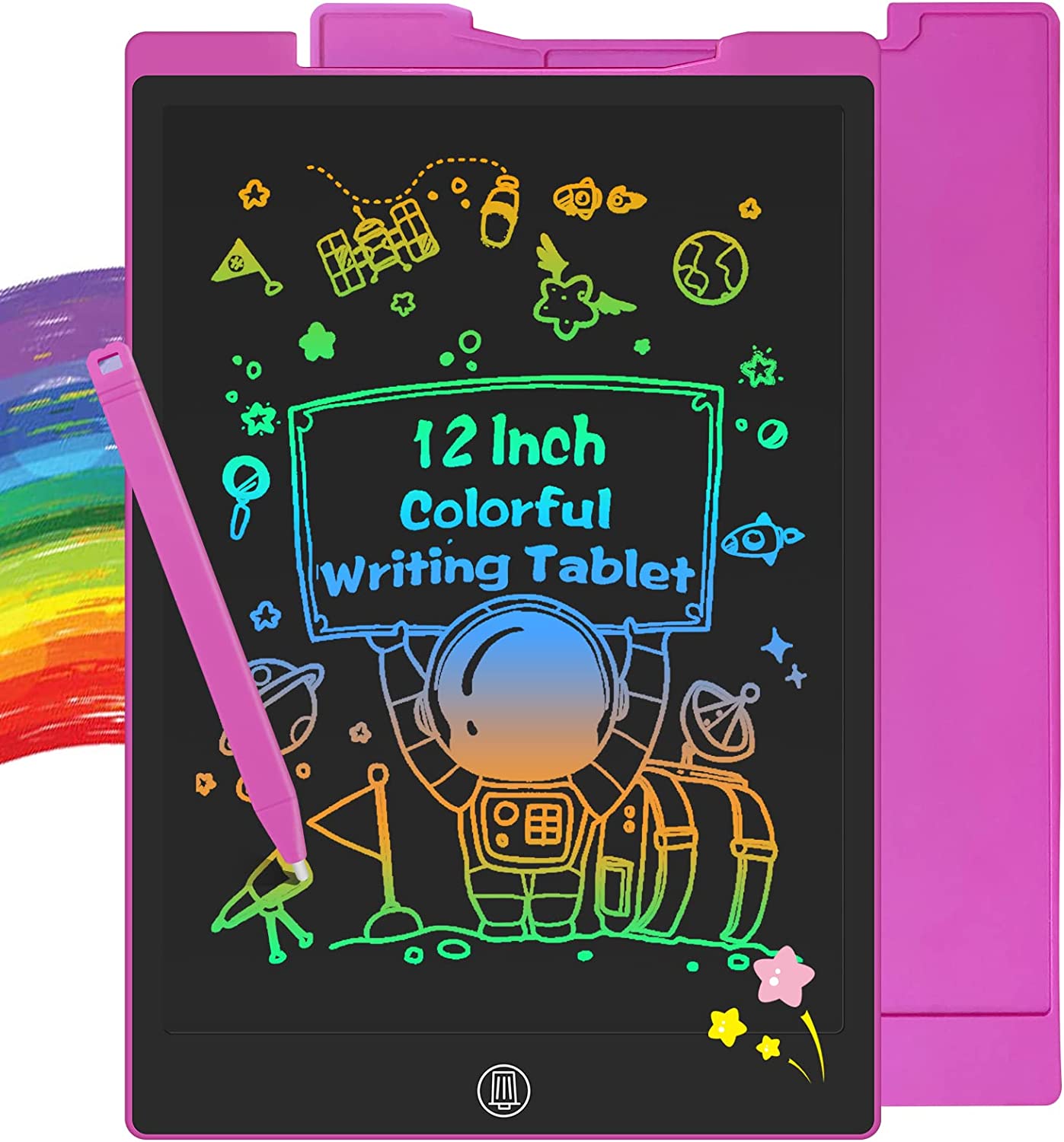 WRIYES 12 Inch LCD Writing Tablet Doodle Pad Drawing Pad Kids Toys for Girls（pink)