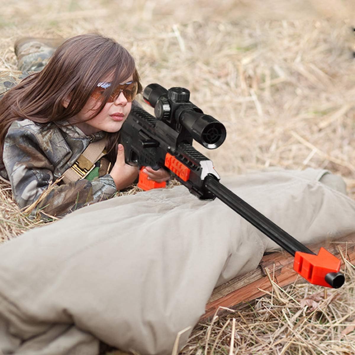 Toy Gun, Military Combat Barrett Sniper Rifle, Children Outdoor CS Soft Bullet Toy Sniper Rifle