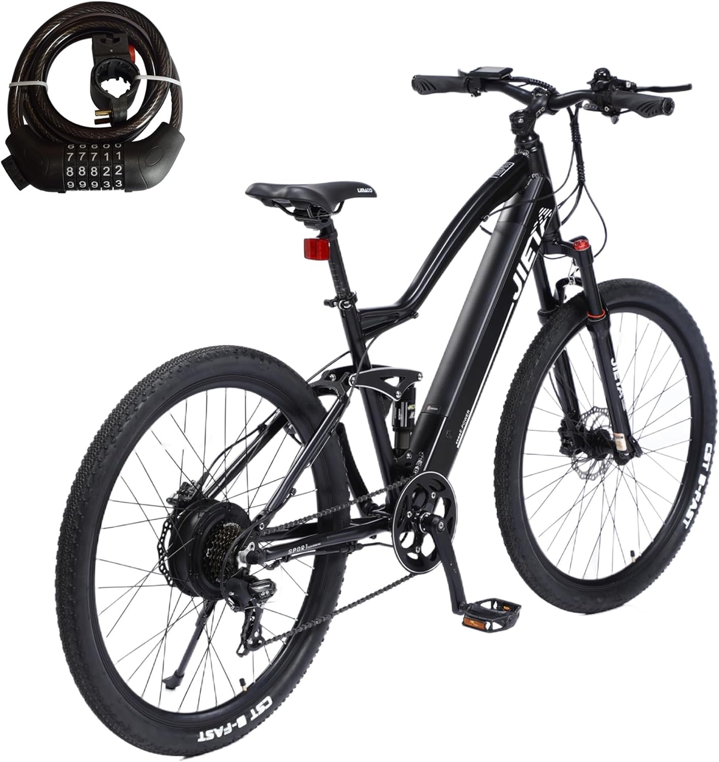 Full Suspension Ebike, 350W Adult Electric Bike, 26" Electric Bicycles for Men with Samsung Removable Lithium Battery, 7-Speed Aluminum Frame Ebike UL Certified