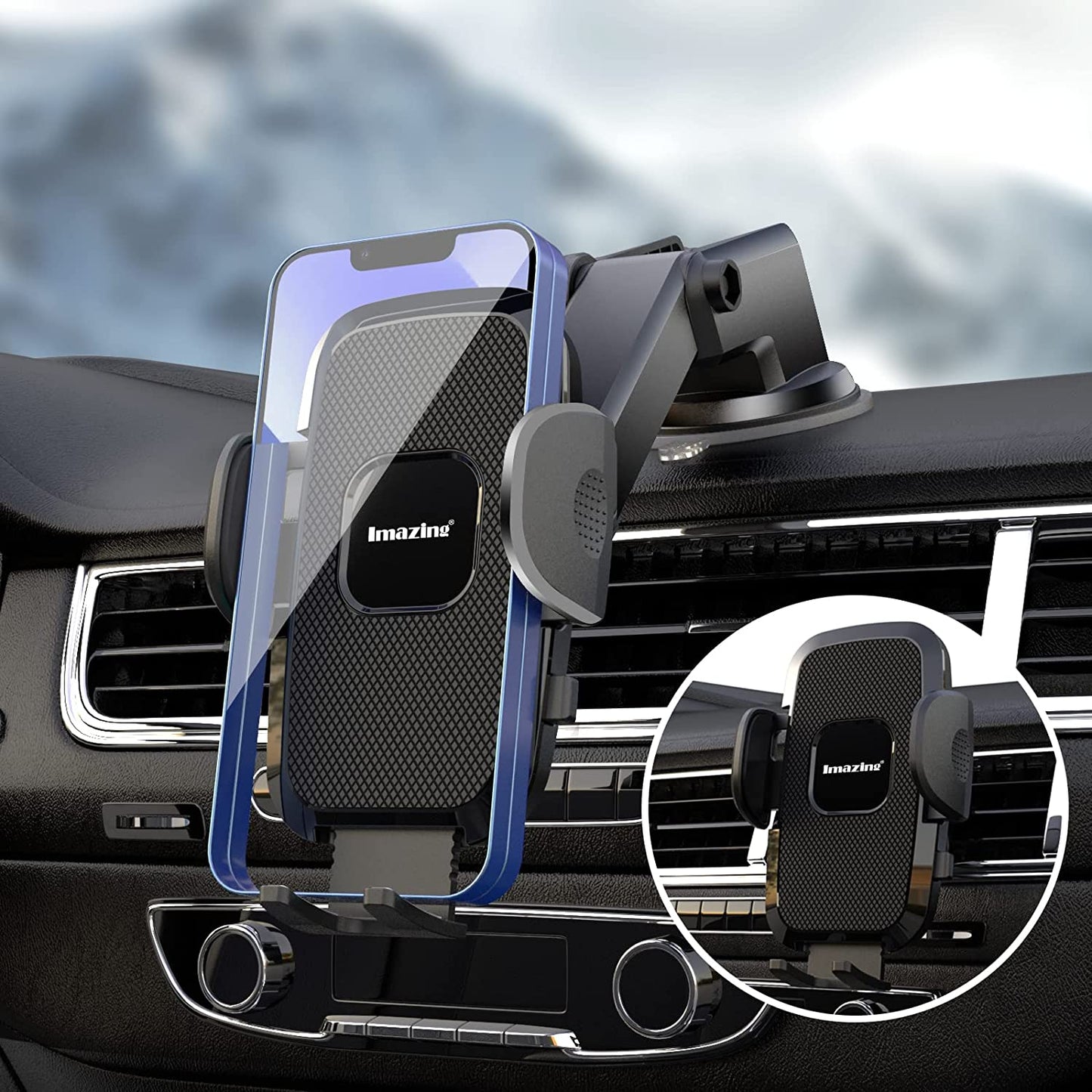 70% off!!! Imazing Cell Phone Automobile Cradles - Phone Mount for Car Dashboard/Windshield/Air Vent Universal Accessories, Compatible with iPhone, Samsung Other Cell Phone