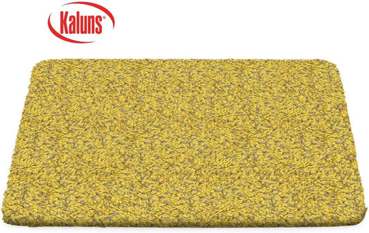 Kaluns Door Mat, Front Doormat, Super Absorbent Mud Mats, Doormats for Entrance Way, Entry Rug, Non Slip PVC Waterproof Backing, Shoe Mat for Entryway, Machine Washable (18x28 YELLOW)