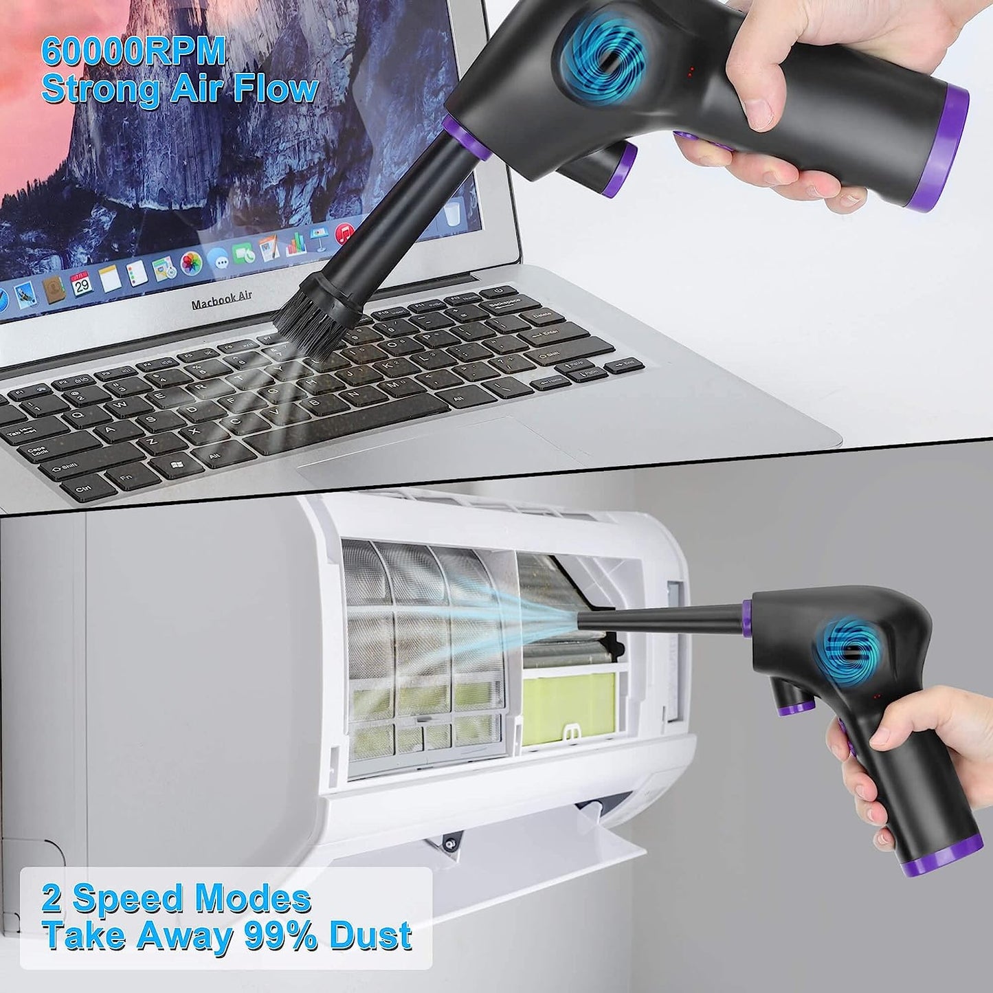 $23 off! Compressed Air Duster, Cordless Electric Air Blower with Light 10000mAh