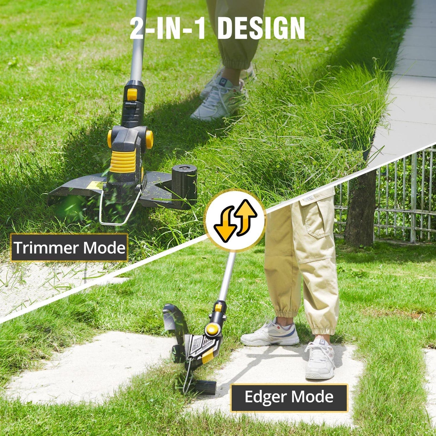 60% off!!! NaTiddy Cordless String Trimmer,12 Inch 4.0Ah Battery Powered Weed Wacker 20v Electric Weed Eater, 2 in1 Battery Weed Trimmer Edger Lightweight Grass Trimmer for Home Garden, Lawn, Yard, Trimming