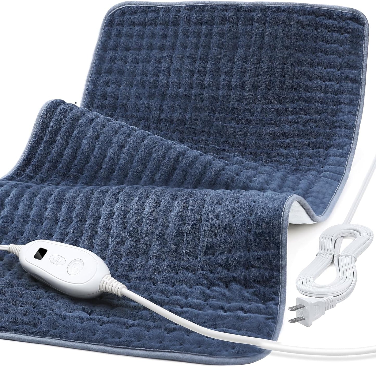 Heating Pad for Back Pain Relief, 33'' x 17'' XXXL Electric Heating Pad for Neck and Shoulder Cramps with 6 InstaHeat Settings, Auto Off, Moist Dry Heat Therapy, Machine Washable