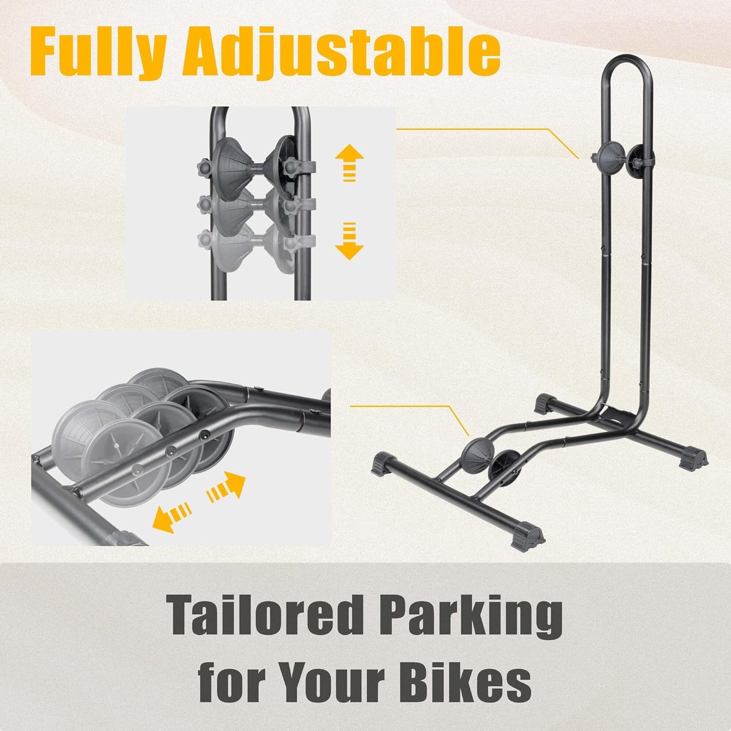 BIKE HAND Floor Stand Parking Rack - for 20"-29" Mountain MTB & Road Bikes with Tire Width up to 2.4" - Bicycle Indoor Outdoor Garage Storage - 2 Pack