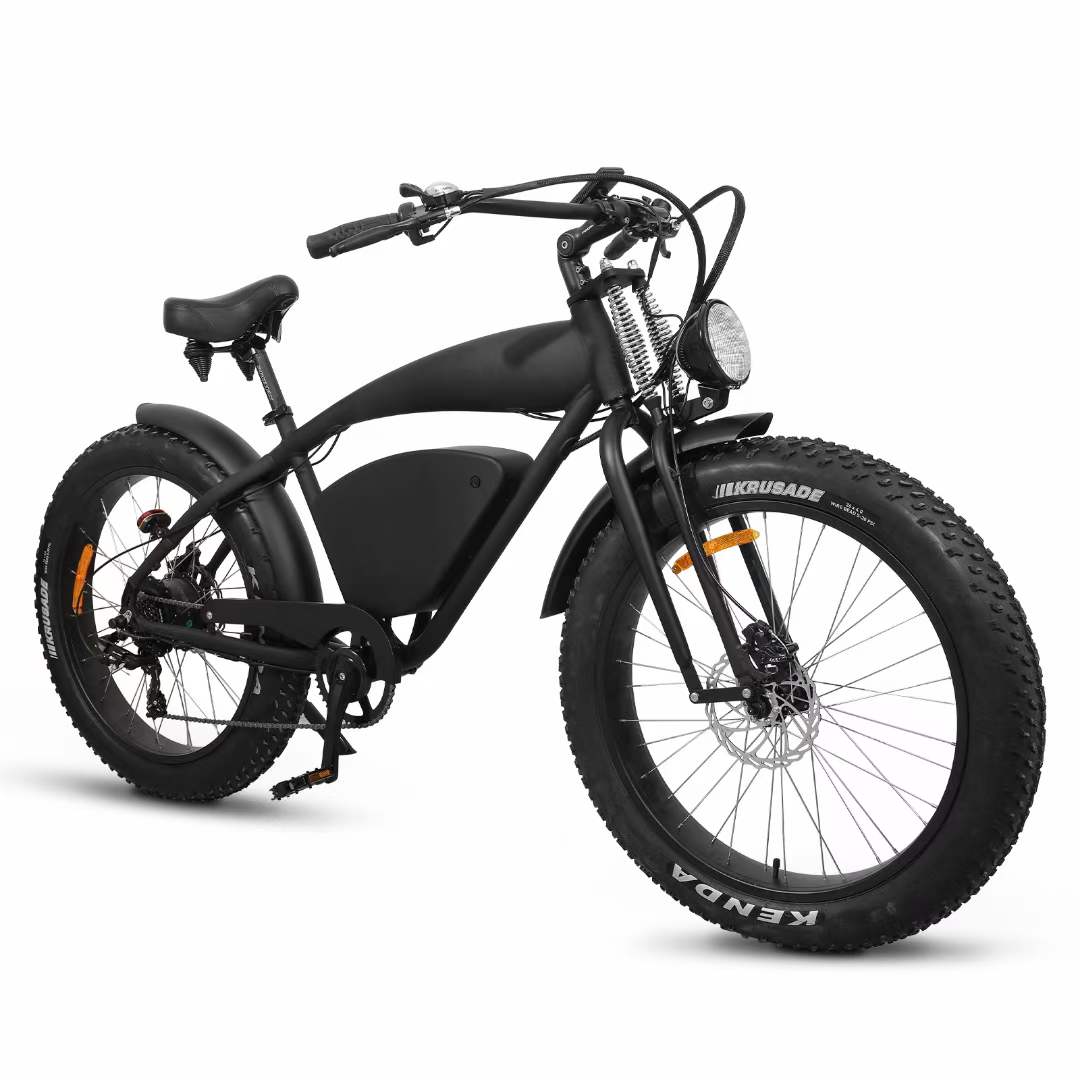 1200W Electric Bike | Retro Fat Tire Electric Bike | 48V 18.2Ah Battery, Long Range 60 Miles