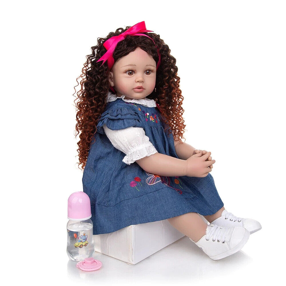 New Design Density Curls As Princess Reborn Baby Dolls Lifelike 60 CM Toddler!!!