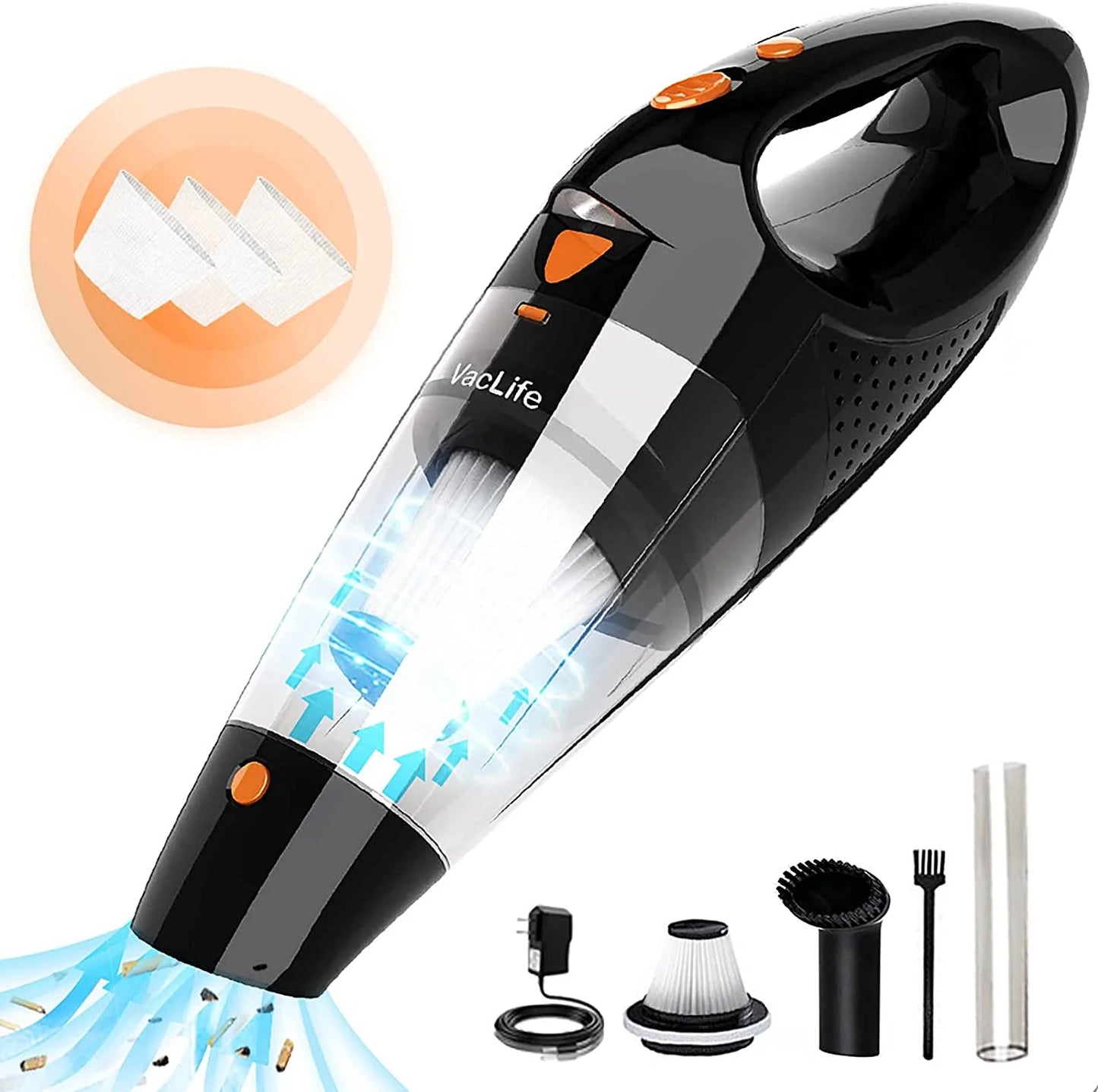 VacLife Handheld Vacuum Cyclone Cordless Rechargeable & LED Light! 50% Off!!!